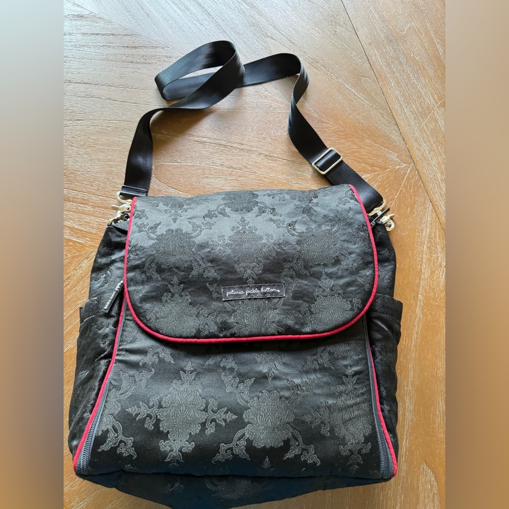Black and Red Crossbody Bag